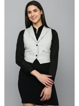 Allen Solly - Women Grey Regular Fit Waistcoat