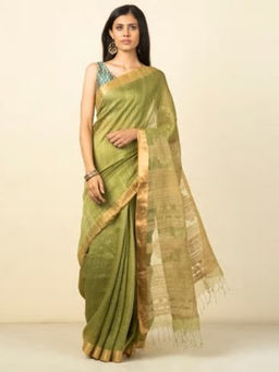 Fabindia - Silk Matka Jamdani Sari