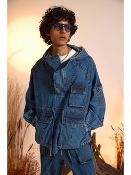 The Clothing Factory - Drifter Denim Oversized Hoodie Men Jacket