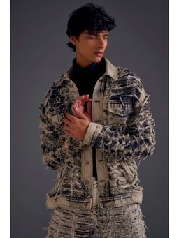 The Clothing Factory - Black Distressed Denim Jacket