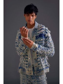 The Clothing Factory - Blue Distressed Denim Jacket