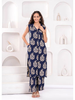 Gahan - Women Straight Rayon Kurta palazzo (Set of 2)