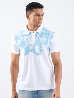 Spykar - White Slim Fit Casual Polo T-Shirt for Men