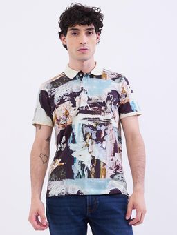 Spykar - Slim Fit Casual Polo T-Shirt for Men