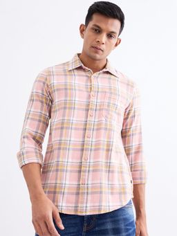 Spykar - Tropical Pink Slim Fit Casual Shirt for Men