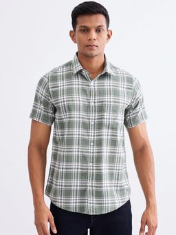 Spykar - Granite Green Slim Fit Casual Shirt for Men