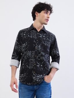 Spykar - Black Slim Fit Casual Shirt for Men