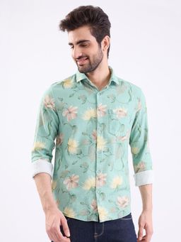 Spykar - Granite Green Slim Fit Casual Shirt for Men