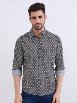 Spykar - Black Slim Fit Casual Shirt for Men
