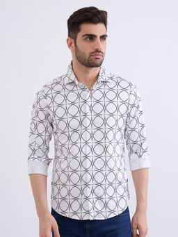 Spykar - White Slim Fit Casual Shirt for Men