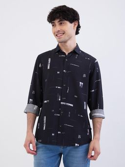Spykar - Black Slim Fit Casual Shirt for Men