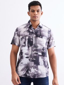 Spykar - Black Slim Fit Casual Shirt for Men