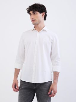 Spykar - White Slim Fit Casual Shirt for Men