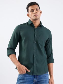 Spykar - Botanical Green Slim Fit Casual Shirt for Men