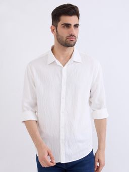 Spykar - White Comfort Fit Casual Shirt for Men