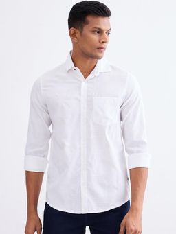 Spykar - White Slim Fit Casual Shirt for Men