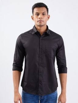 Spykar - Black Slim Fit Casual Shirt for Men
