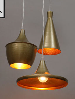 Homesake - Round Chandelier Nordic Hanging Light Golden