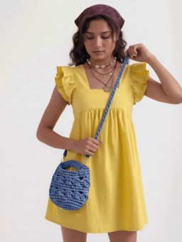 EcoRight - Macrame Mini Crossbody Sling Bag With Detachable Strap - Slush