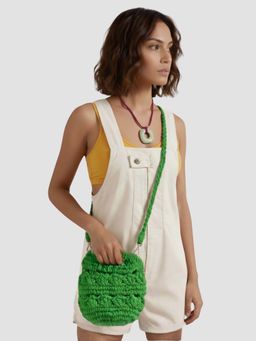 EcoRight - Macrame Mini Crossbody Sling Bag With Detachable Strap - Kiwi