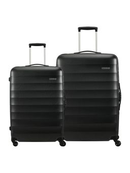 American Tourister - Barcelona Solid Polycarbonate Hard Side Trolley Bags - Black (Pack of 2) (S/M)