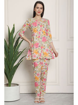 Rajnandini - Womens Multi-Color Pure Cotton Printed Co-ords (Set of 2)