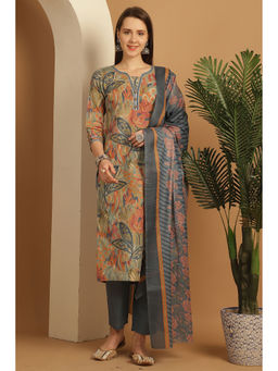 Rajnandini - Womens Multicolor Cotton Printed Kurta and Pant with Dupatta (Set of 3)
