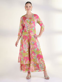 SHOWOFF - Women Multi-Color Printed Co-Ord (Set of 3)