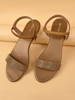 ROCIA - Gold Women Diamond Embellished Sandals