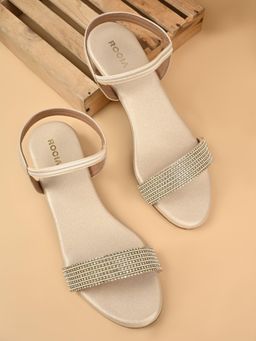 ROCIA - Rose Gold Women Diamond Embellished Sandals