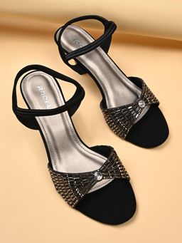ROCIA - Black Women Embellished Stilletos Heels