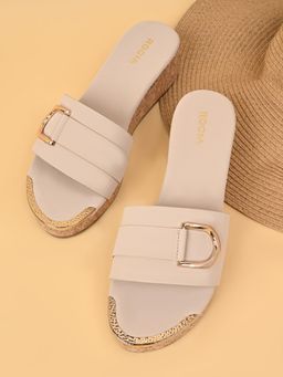 ROCIA - Beige Women Wedges Heels