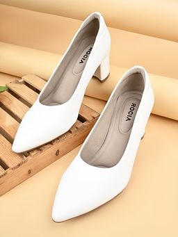 ROCIA - White Women Classic Pump Heels
