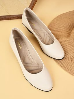 ROCIA - Cream Women Round Toe Wedges Heels