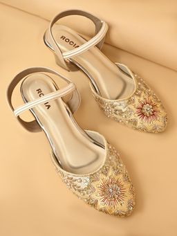 ROCIA - Gold Women Block Heels