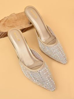 ROCIA - Gold Women Mules Heels
