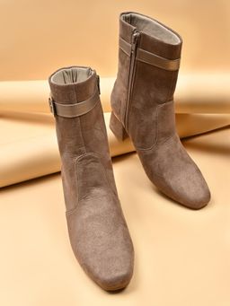 ROCIA - Beige Women Suede Casual Boots