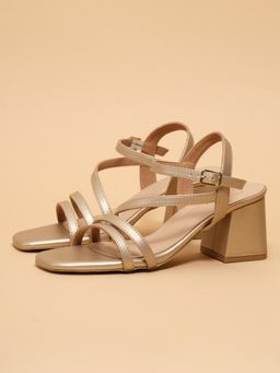 ERIDANI - Women Juliana Gold Block Heels