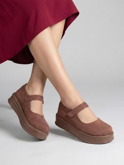 SHUZ TOUCH - Brown Mary Jane Loafers