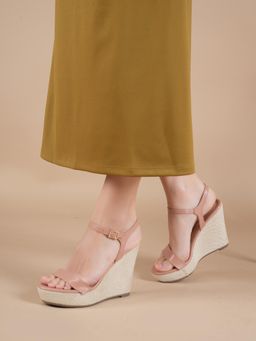 MOZAFIA - Pink Women Wedges Heels