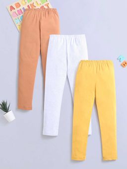 Nino Bambino - Organic Cotton Elasticated Skinny Fit Leggings Multicolor (Pack of 3)
