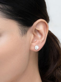 RACHIVA - 925 Sterling Silver Pearl and Zircon Stud Earrings