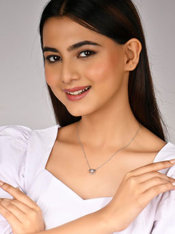 RACHIVA - 925 Sterling Silver Solitaire Love Pendant Necklace