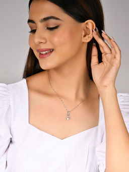 RACHIVA - 925 Sterling Silver Heart Crown Pendant Necklace