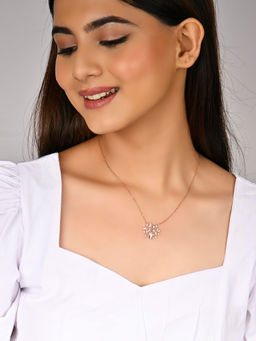 RACHIVA - 925 Sterling Silver Rose Gold Tree of Wisdom Pendant