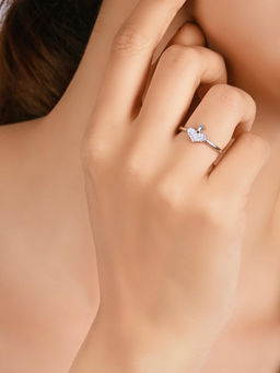 RACHIVA - 925 Sterling Silver Royal Heart Crown Ring