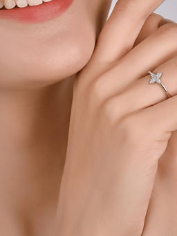 RACHIVA - 925 Sterling Silver Floweret Zircon Ring