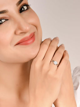 RACHIVA - 925 Sterling Silver Chic Solitaire Zircon Ring