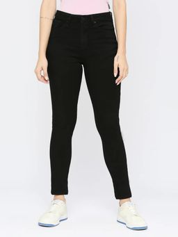 Spykar - Women Black Lycra Skinny Fit Clean Look Mid Rise Jeans