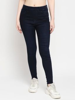 Spykar - Dark Blue Lycra Super Skinny Jeans For Women